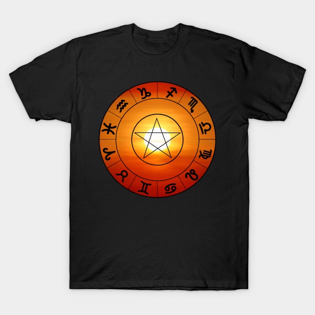 Sun and Zodiac sign - graphic T-Shirt by T-SHIRTS UND MEHR